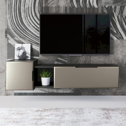Modern Living Room Wall Composition in MDF Made in Italy - Linn Viadurini