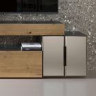 Modern Design Wall Composition in MDF Made in Italy - Kristin Viadurini