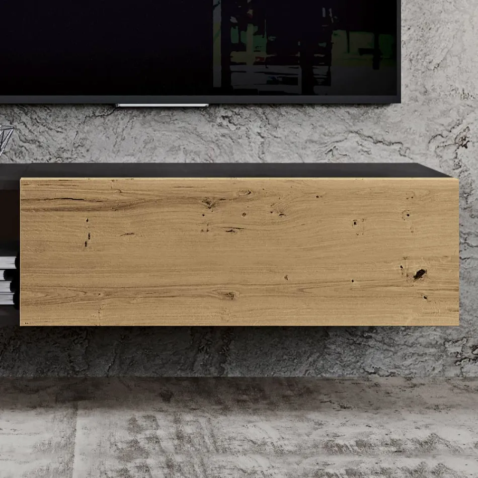 Wall Composition for the Living Area of Modern Design Made in Italy - Margit Viadurini