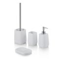 Bathroom Accessories Composition in Abs and Matt White Metal -Smar