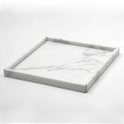 Composition Bathroom Accessories in White Carrara Marble Made in Italy - Tuono Viadurini