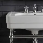 Bathroom furniture composition with washbasin on metallic structure Beauty Viadurini