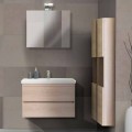 Bathroom Cabinet 80 cm, Wash Basin, Mirror and 2 Column – Becky