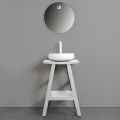 Bathroom Furniture Composition with Clay Accessories and Mirror - Maryse