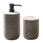 White Bathroom Composition with Ground Support and Design Accessories - Georges Viadurini