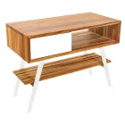 White Bathroom Composition with Cabinet, Mirror and Accessories - Sylviane Viadurini