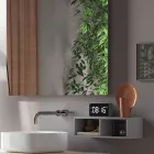 Bathroom Composition Complete with Washbasin, Mirror and Base Made in Italy - Dream Viadurini