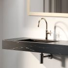 Bathroom Composition Complete with Mirror and Double Washbasin Made in Italy - Palom Viadurini