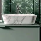 Bathroom Composition Including 1 Base with 2 Drawers, Sink and Mirror - Orione Viadurini