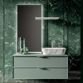 Bathroom Composition Including 1 Base with 2 Drawers, Sink and Mirror - Orione