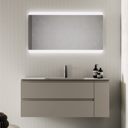 Bathroom Composition Including Base with 2 Drawers and 1 Door - Titan Viadurini