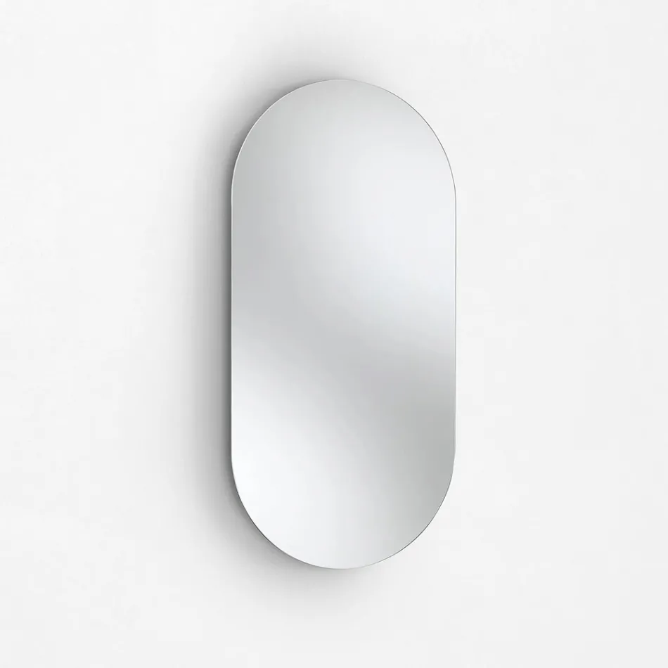 Bathroom Composition with 1 Drawer, Anthracite Resin Sink and Mirror - Titan Viadurini