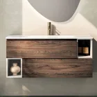 Bathroom Composition with 2 Drawers, 2 Open Compartments and Sink - Elios Viadurini