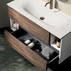 Bathroom Composition with 2 Drawers, 2 Open Compartments and Sink - Elios Viadurini
