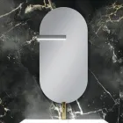 Bathroom Composition with 2 Matte White Drawers, Sink and Mirror - Elios Viadurini