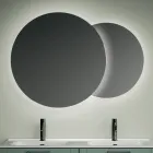 Bathroom Composition with 4 Sage Green Drawers, Mirror and Sinks - Magnolia Viadurini