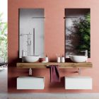 Bathroom Composition with Anti-scratch Bases and Resin Washbasins Made in Italy - Palom Viadurini