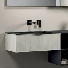Bathroom Composition with Drawers, Sink, Mirror and Wall Cabinet - Orione Viadurini