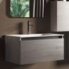 Bathroom Composition with Resin Washbasin, Made in Italy Anti-Scratch Base - Dream Viadurini
