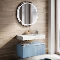 Bathroom Composition with Calacatta HPL Top Made in Italy - Talassa