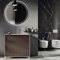 Bathroom Composition with Mirror, Base and Resin Washbasin Made in Italy - Kilos