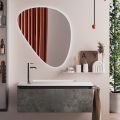 Bathroom Composition with Modern Mirror, Made in Italy Base and Washbasin - Dream