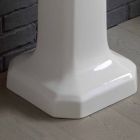 Ania white ceramic column washbasin composition Viadurini