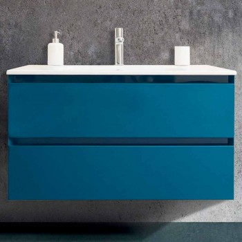 Composition Suspended Bathroom in Mdf Lacquered Made in Italy - Becky