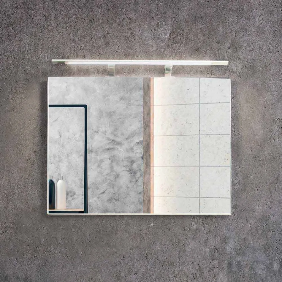 Composition Suspended Bathroom in Mdf Lacquered Made in Italy - Becky Viadurini