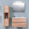 Bathroom Cabinet 90 cm, Wash Basin, Mirror and Column – Becky