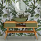 Green Bathroom Composition Including Accessories and Ground Cabinet - Georges Viadurini