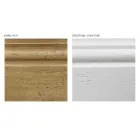 Entrance composition in two-tone white wax and natural wood top - Fatuo Viadurini