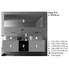 Modern Design Suspension Bathroom Composition Made in Italy - Callisi14 Viadurini