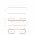 Modern Design Suspension Bathroom Composition Made in Italy - Callisi14 Viadurini