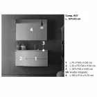 Modern and Suspended Bathroom Composition Made in Italy Design - Callisi7 Viadurini