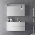 Modern and Suspended Bathroom Composition Made in Italy Design - Callisi7