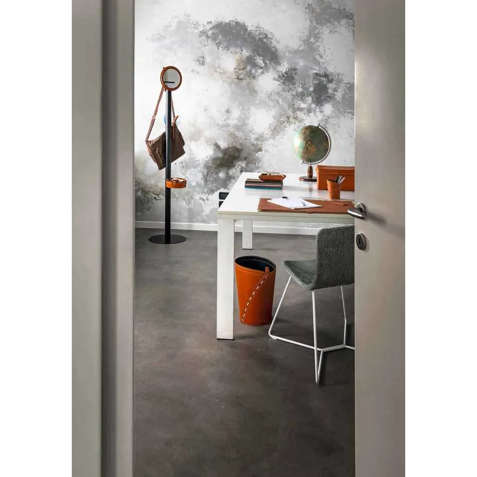 Modern Design Office Composition in Leather Made in Italy - Andrea Viadurini