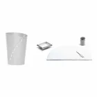 Modern Regenerated Leather Office Composition Made in Italy - Meduna Viadurini