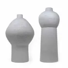 Composition of 2 Decorative Vases in Decorated Ceramic - Lampedusa Viadurini