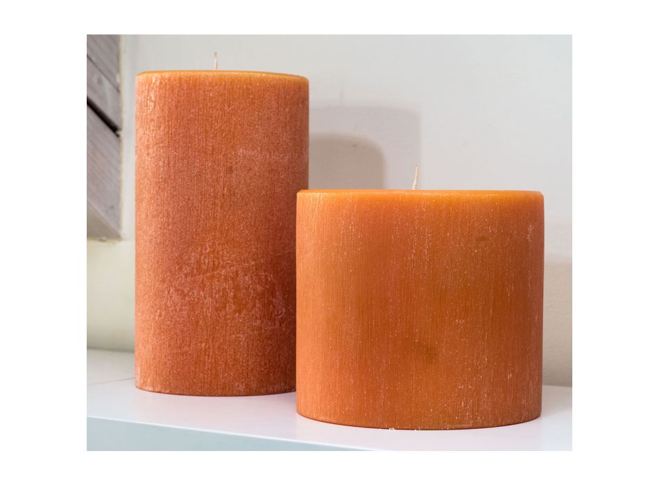3 Modern Wax Candles of Different Sizes Made in Italy