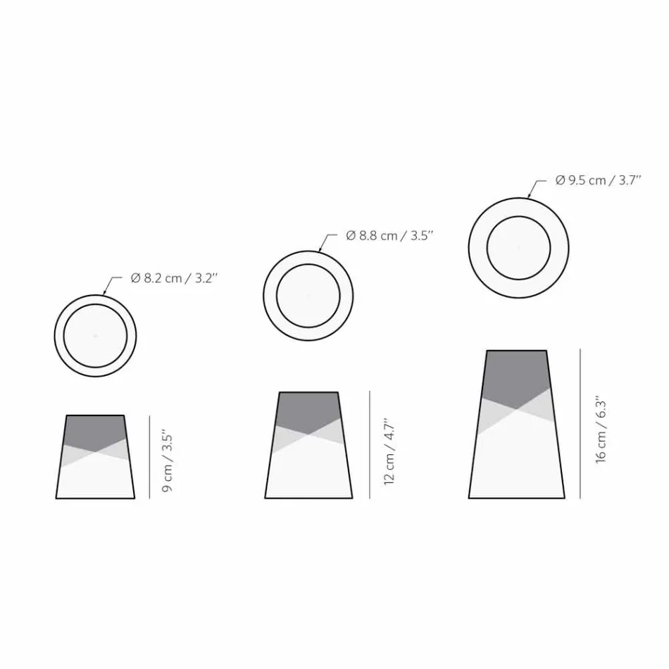 Composition of 3 Modern Candle Holders in Solid Pine Wood - White Viadurini