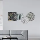 Composition of 4 Panels with the Stylization of the Kiss Made in Italy - Kanna Viadurini