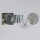 Composition of 4 Panels with the Stylization of the Kiss Made in Italy - Kanna Viadurini