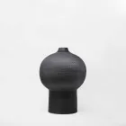 Composition of 4 Decorative Vases in Black and White Ceramic - Calicanto Viadurini