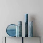 Composition of 4 Vases and Centerpiece in Hand Painted Porcelain - Liberio Viadurini