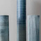 Composition of 4 Vases and Centerpiece in Hand Painted Porcelain - Liberio Viadurini