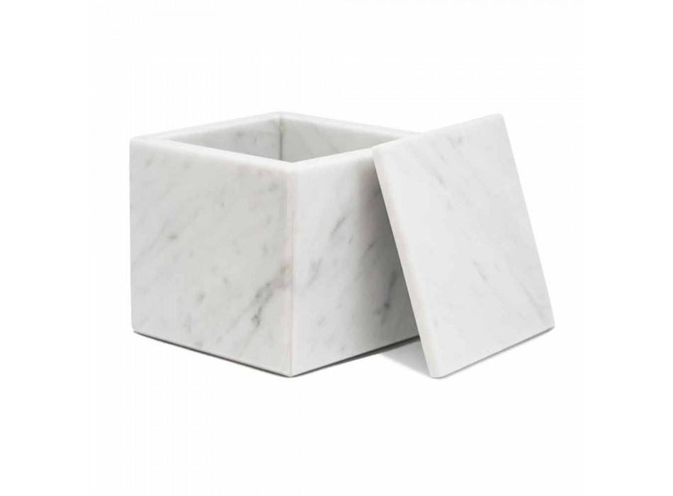 Composition of Marble Bathroom Accessories Made in Italy, 4 Pieces - Deano Viadurini
