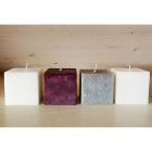 Composition of Square Wax Candles Made in Italy, 3 Pieces - Mondelle Viadurini