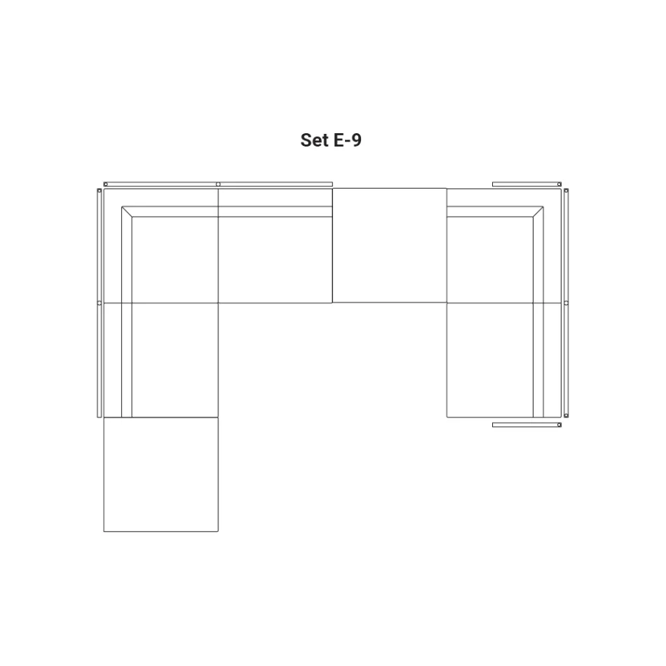 Composition of Garden Sofa Made in Italy - Rubik Viadurini