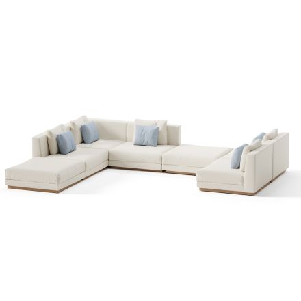 Composition of Garden Sofa Made in Italy - Rubik Viadurini